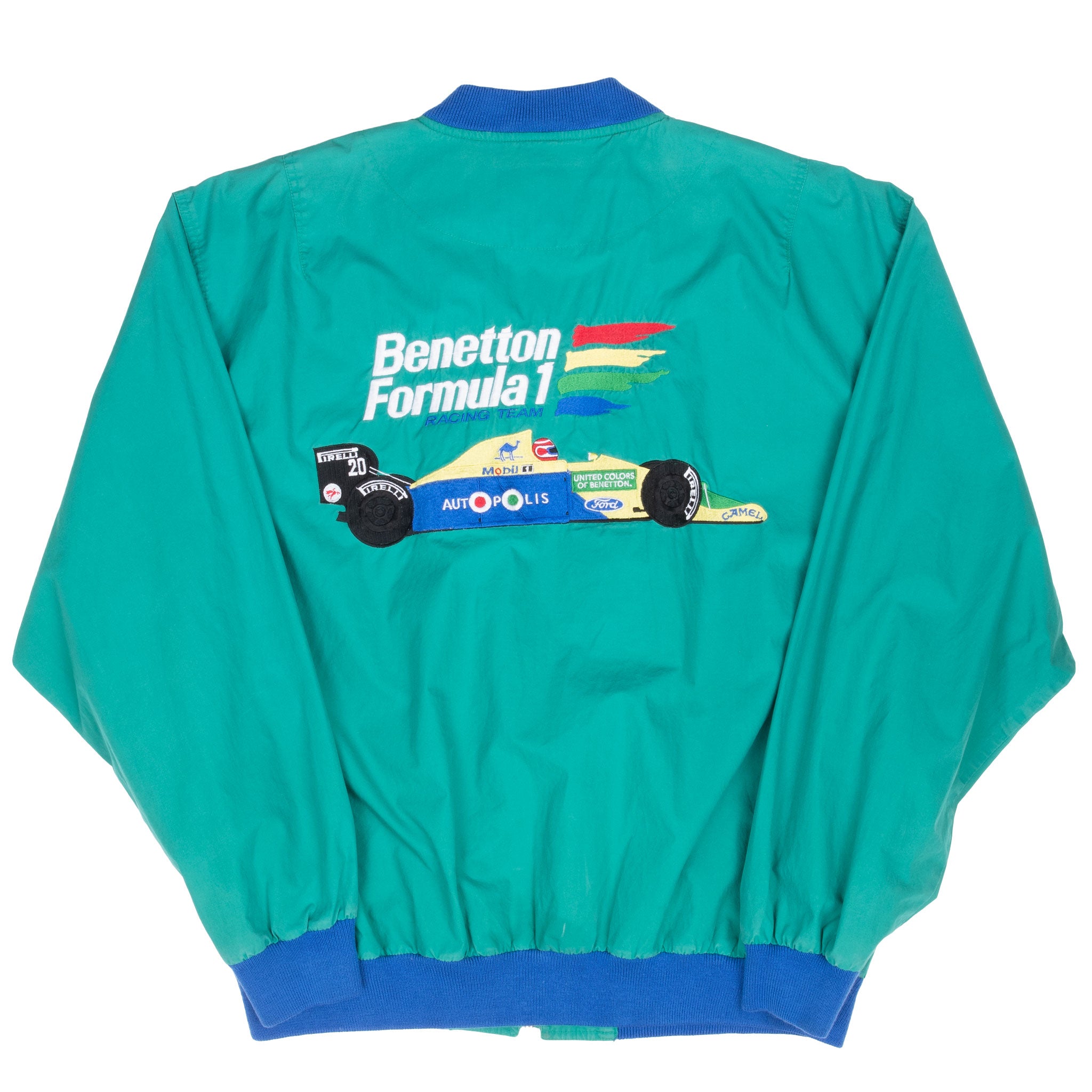 Vintage Benetton Formula One Racing Team Bomber Jacket 1990S Size XL