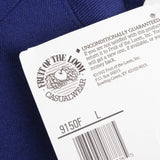 Vintage Fruit Of The Loom Blank Blue Crewneck Sweatshirt 1992 Large Deadstock Made In USA