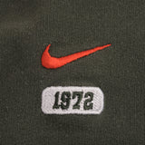 Vintage Nike Swoosh Spellout Green Quarter Zip Hoodie Sweatshirt 2000S Size 2XL