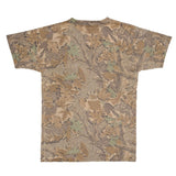 Vintage Hunting Advantage Camo Wrangler Pocket Tee Shirt 1990S Size Medium Made In USA With Single Stitch Sleeves