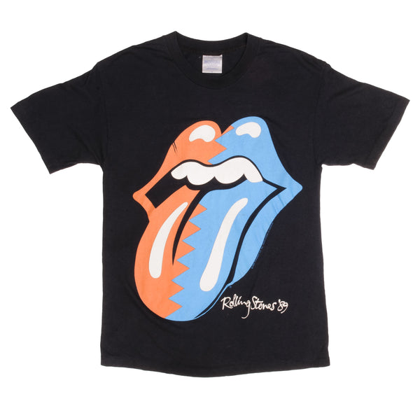 Vintage Rolling Stones The North American Tour Brockum Tee Shirt 1989 Size Small Made in USA With Single Stitch Sleeves 