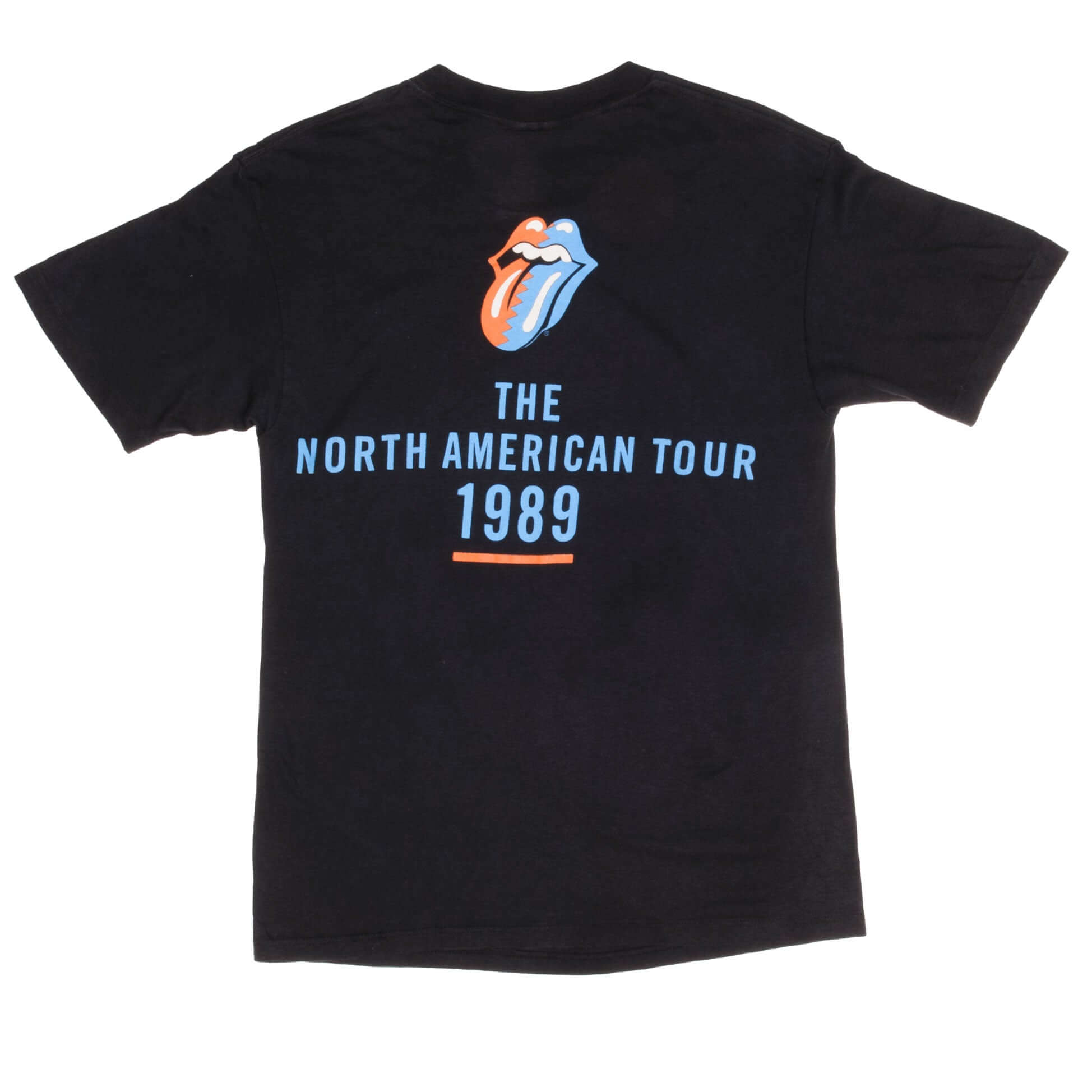 Vintage Rolling Stones The North American Tour Brockum Tee Shirt 1989 Size Small Made in USA With Single Stitch Sleeves 