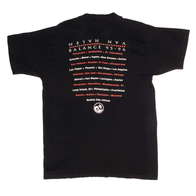 Vintage Van Halen Balance Tour 1995 1996 Fruit Of The Loom Tee Shirt Size Large Made In USA