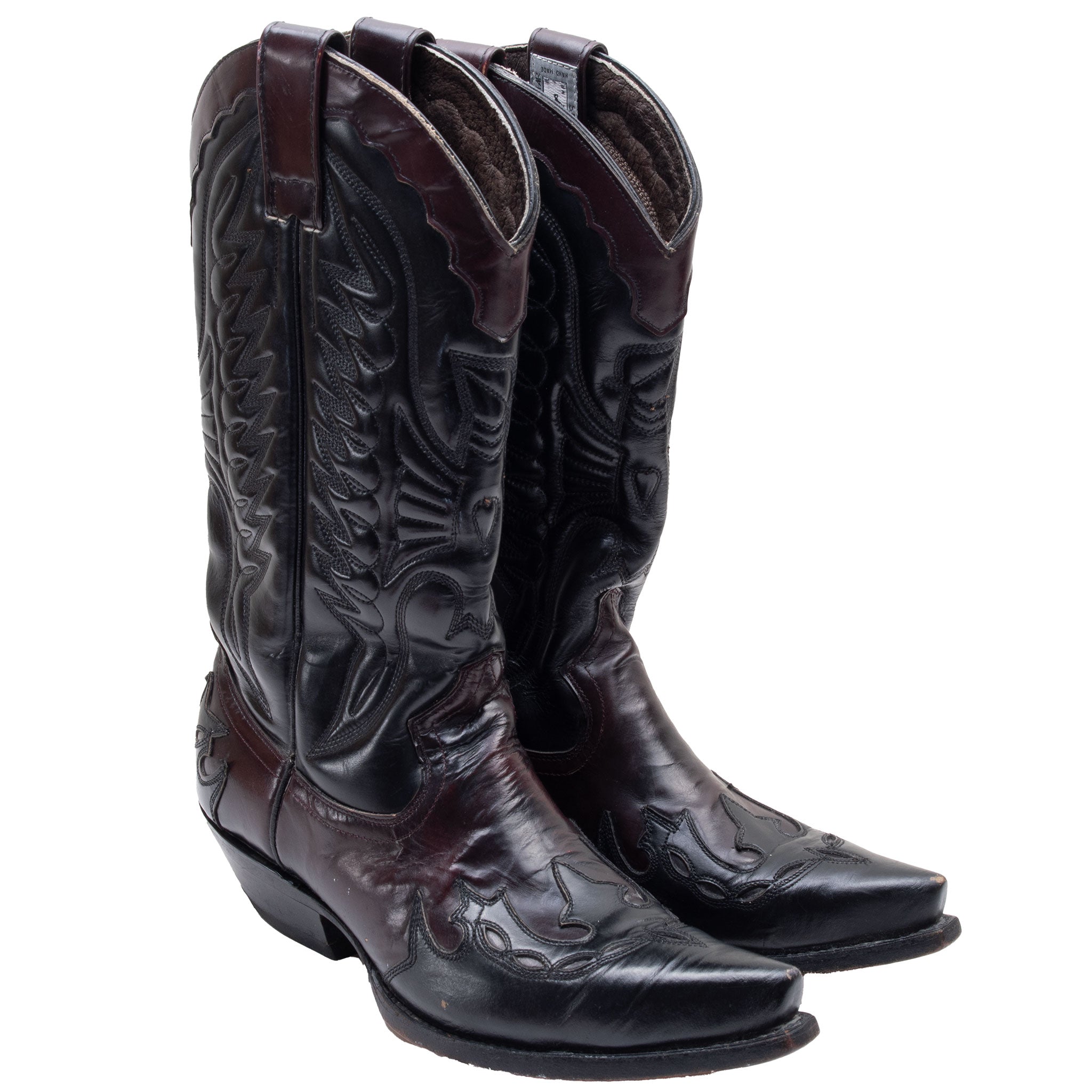 VINTAGE TONY BENATTAR HANDMADE COWBOY LEATHER BOOTS SIZE 7 MADE IN USA