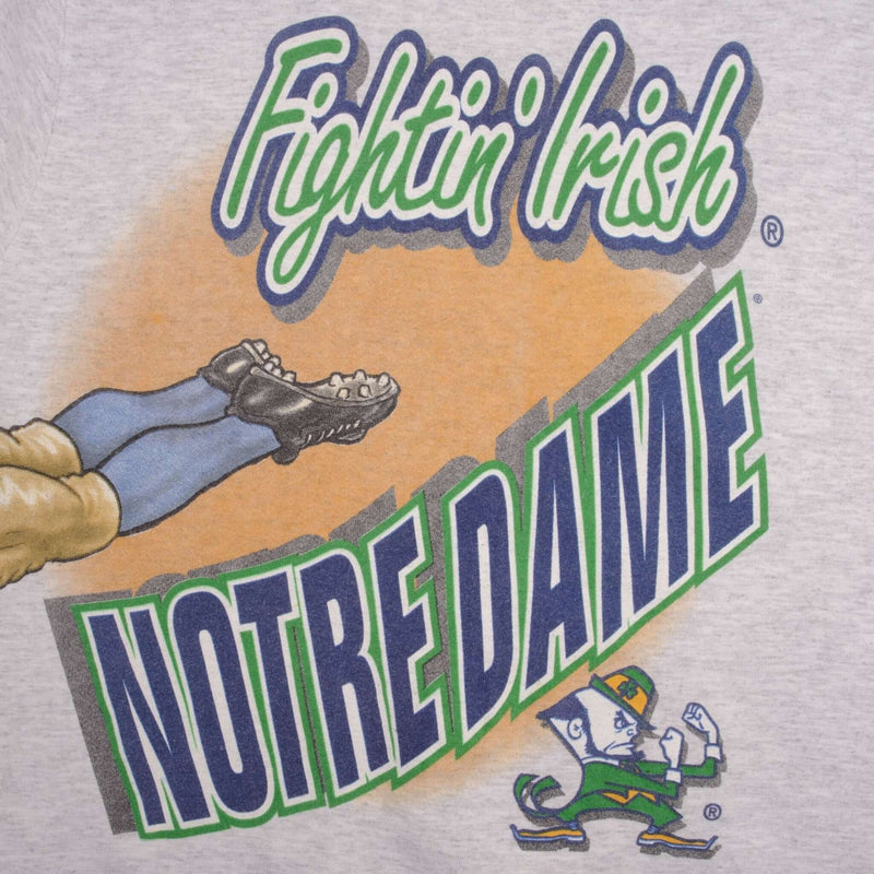 Vintage NCAA Notre Dame University Fighting Irish Sweatshirt 1990S Large Made In USA