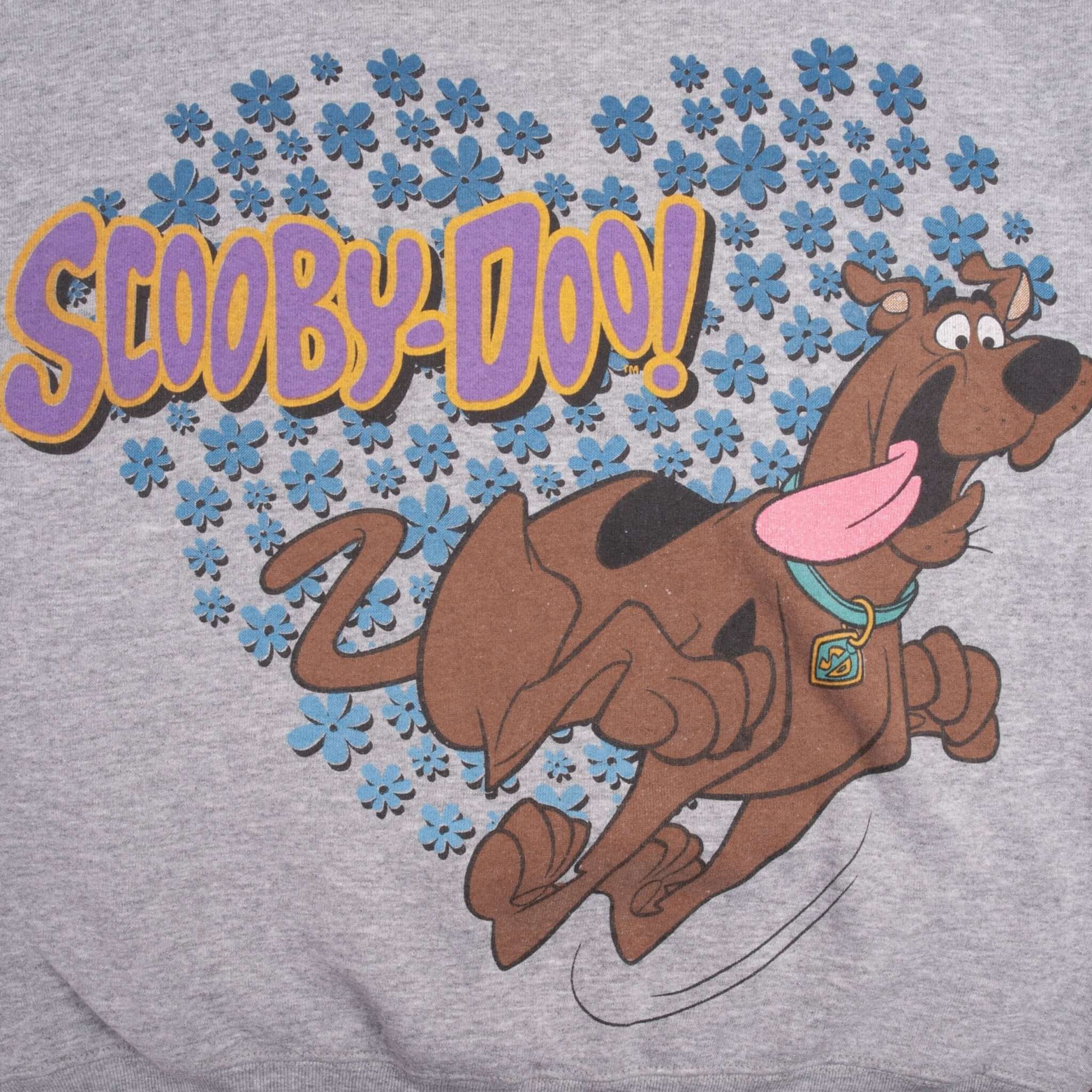 Vintage Scooby Doo Flower Grey Sweatshirt 1998 Size Large Made In USA