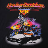 Vintage Harley Davidson Cafe Las Vegas Tee Shirt Size Medium Made In USA With Single Stitch Sleeves