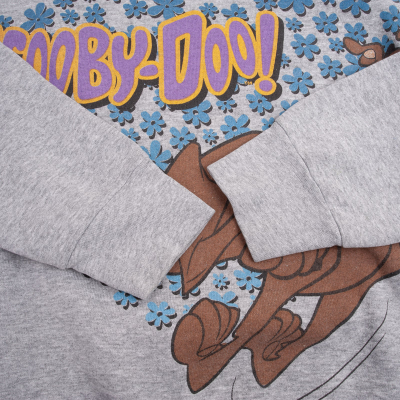 Vintage Scooby Doo Flower Grey Sweatshirt 1998 Size Large Made In USA