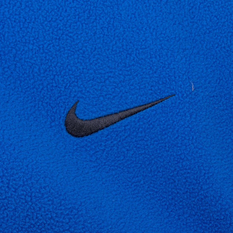 Vintage Nike Blue Quarter Zip Fleece Jacket 2000S Size XL