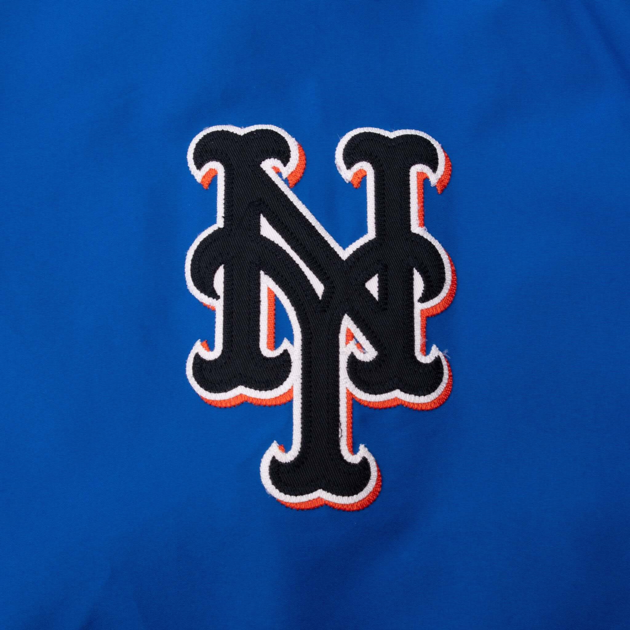 Vintage Mlb New York Mets Short Sleeve Pullover Majestic Windbreaker 2000S Size Large