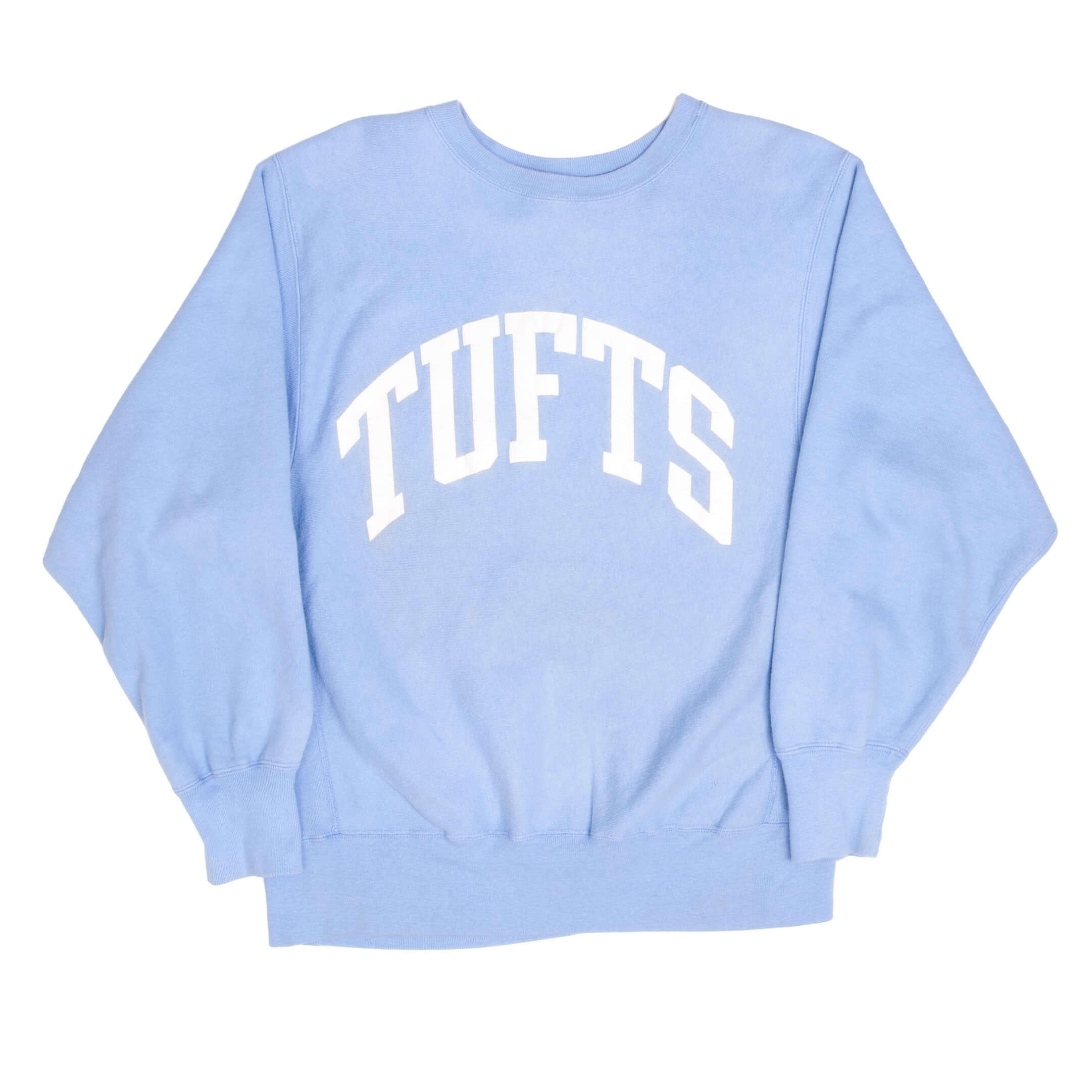 VINTAGE CHAMPION REVERSE WEAVE TUFTS UNIVERSITY SWEATSHIRT 1980S LARGE MADE  USA