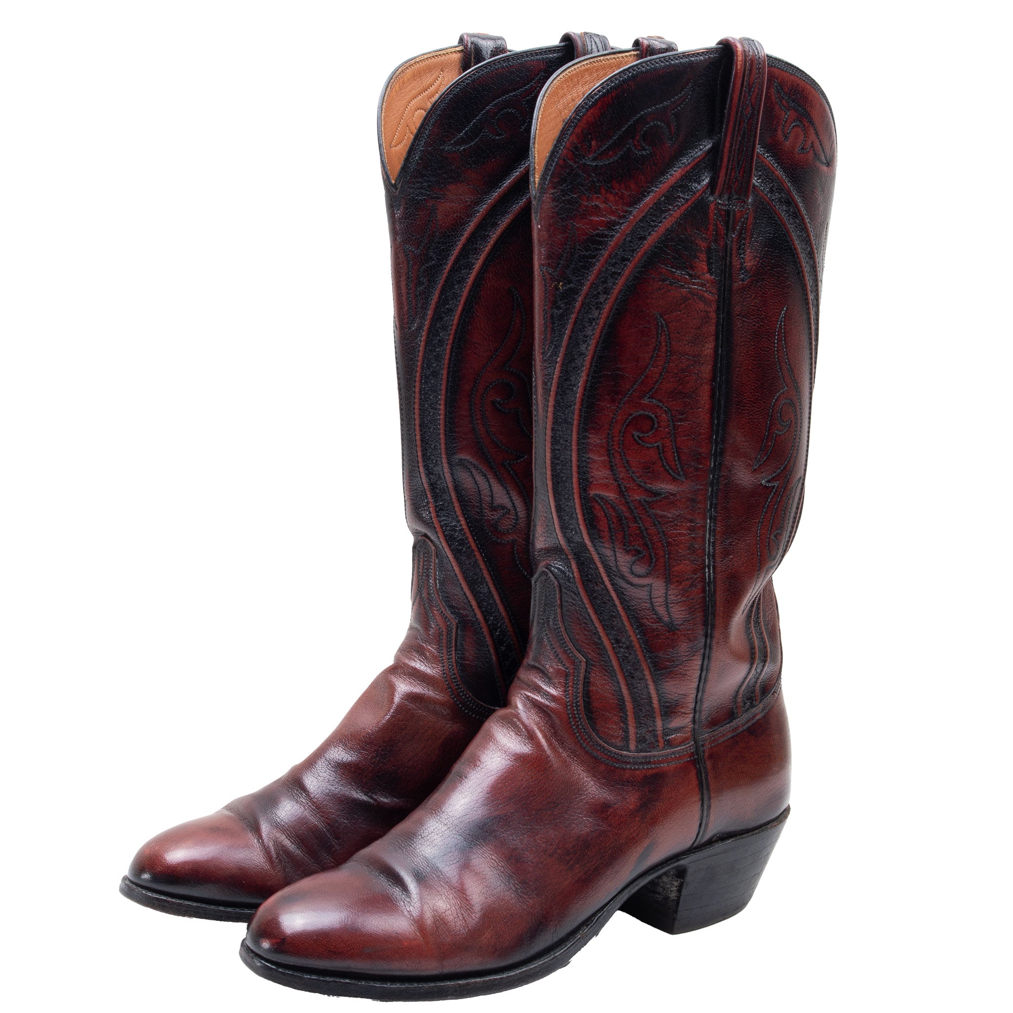 Vintage Lucchese Cowboy Leather Boots Size 7 Made In Usa

Box Not Included