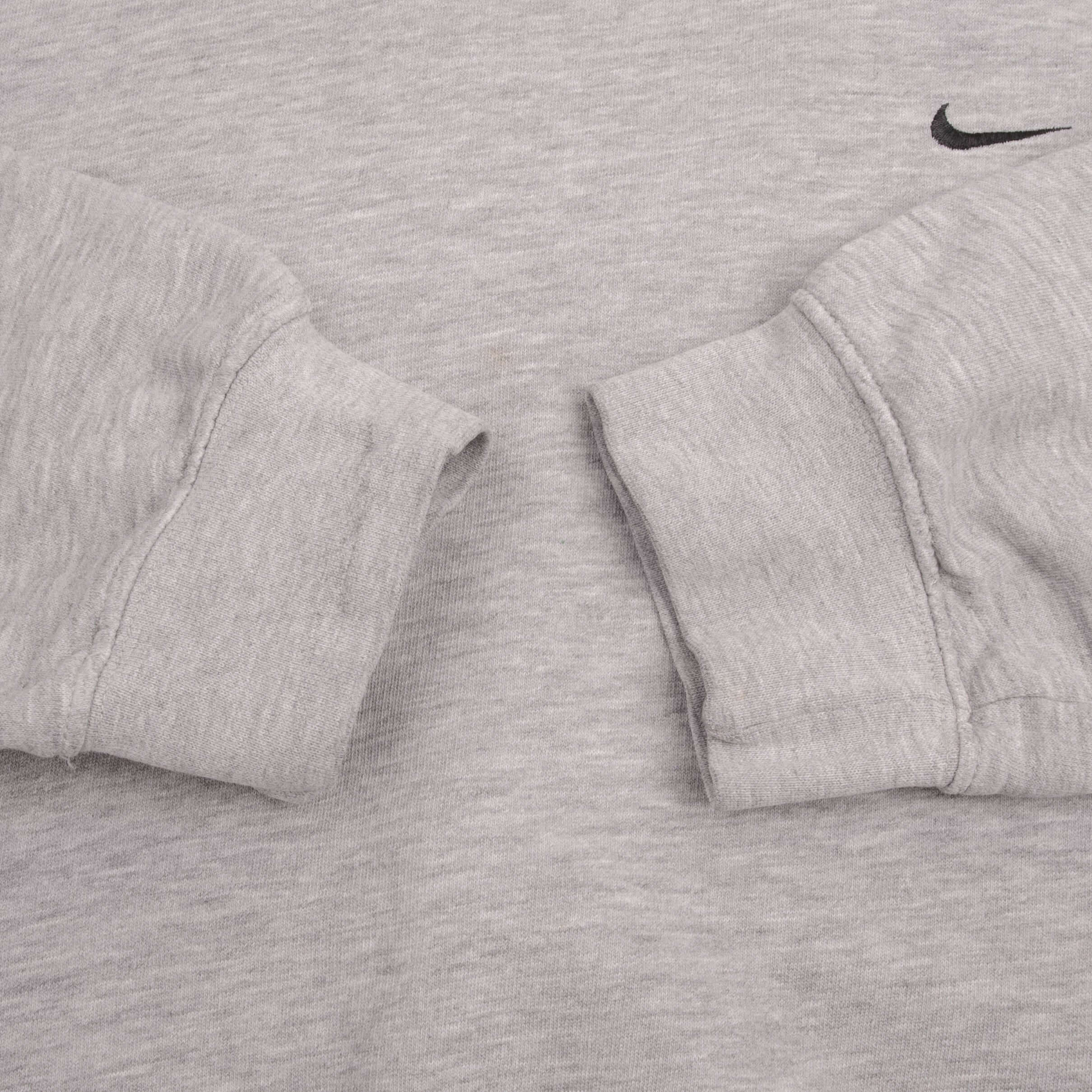 Vintage Nike Classic Swoosh Gray Sweatshirt 2000S Size 2XL