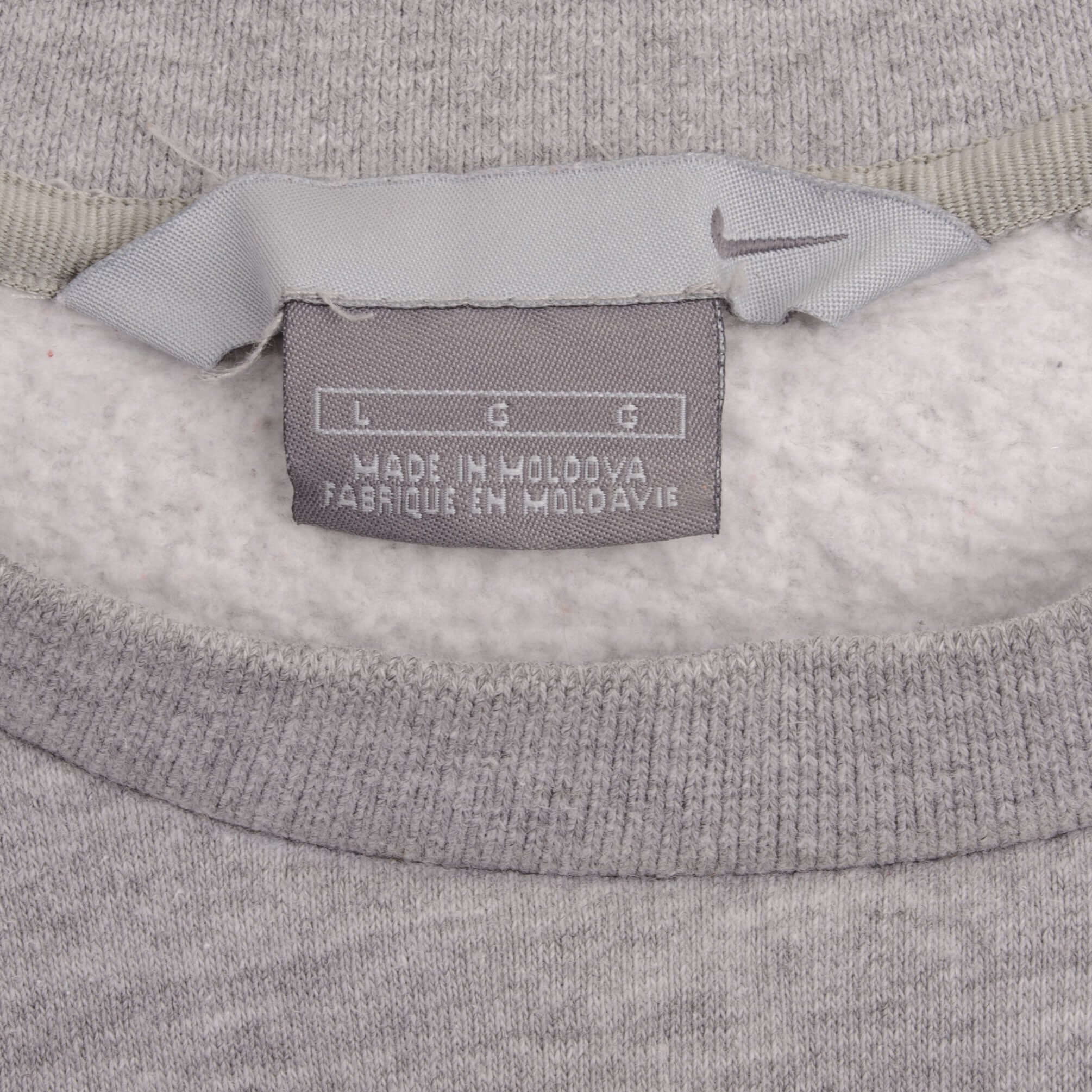 Vintage Nike Classic Swoosh Gray Sweatshirt 2000S Size Large