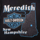 Vintage Pink Harley Davidson Laconia Meredith New Hampshire Tee Shirt 1997 Size Medium Made In USA With Single Stitch Sleeves