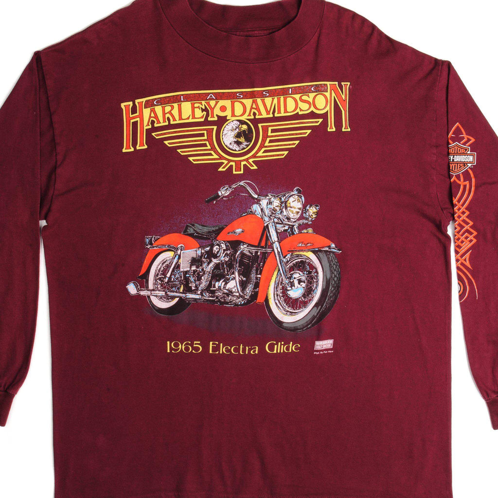VINTAGE HARLEY DAVIDSON LONG SLEEVES TEE SHIRT SIZE XL MADE IN USA
