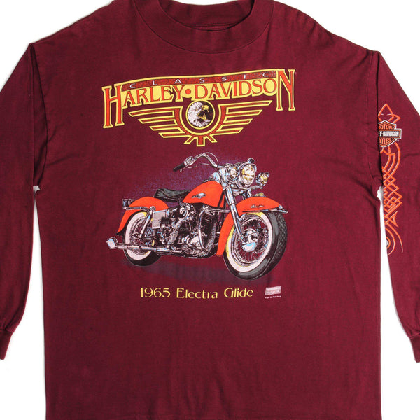 VINTAGE HARLEY DAVIDSON LONG SLEEVES TEE SHIRT SIZE XL MADE IN USA