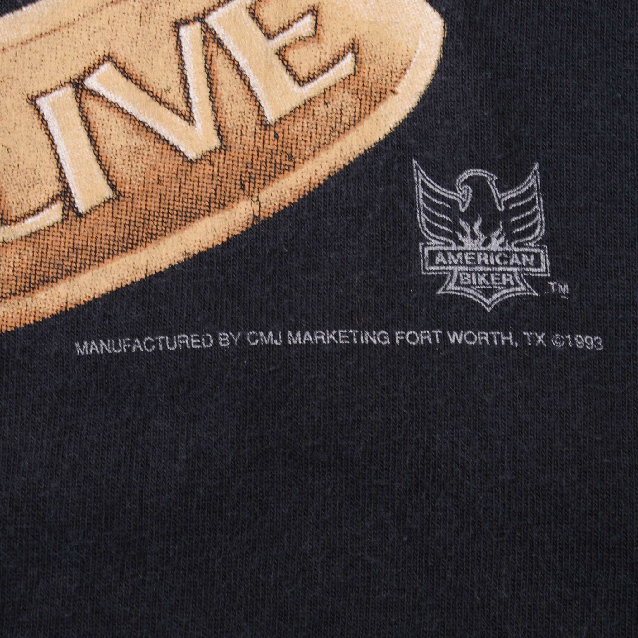 Vintage 3D Emblem Harley Davidson Tee Shirt 1993 Size XL Made In USA With Single Stitch Sleeves