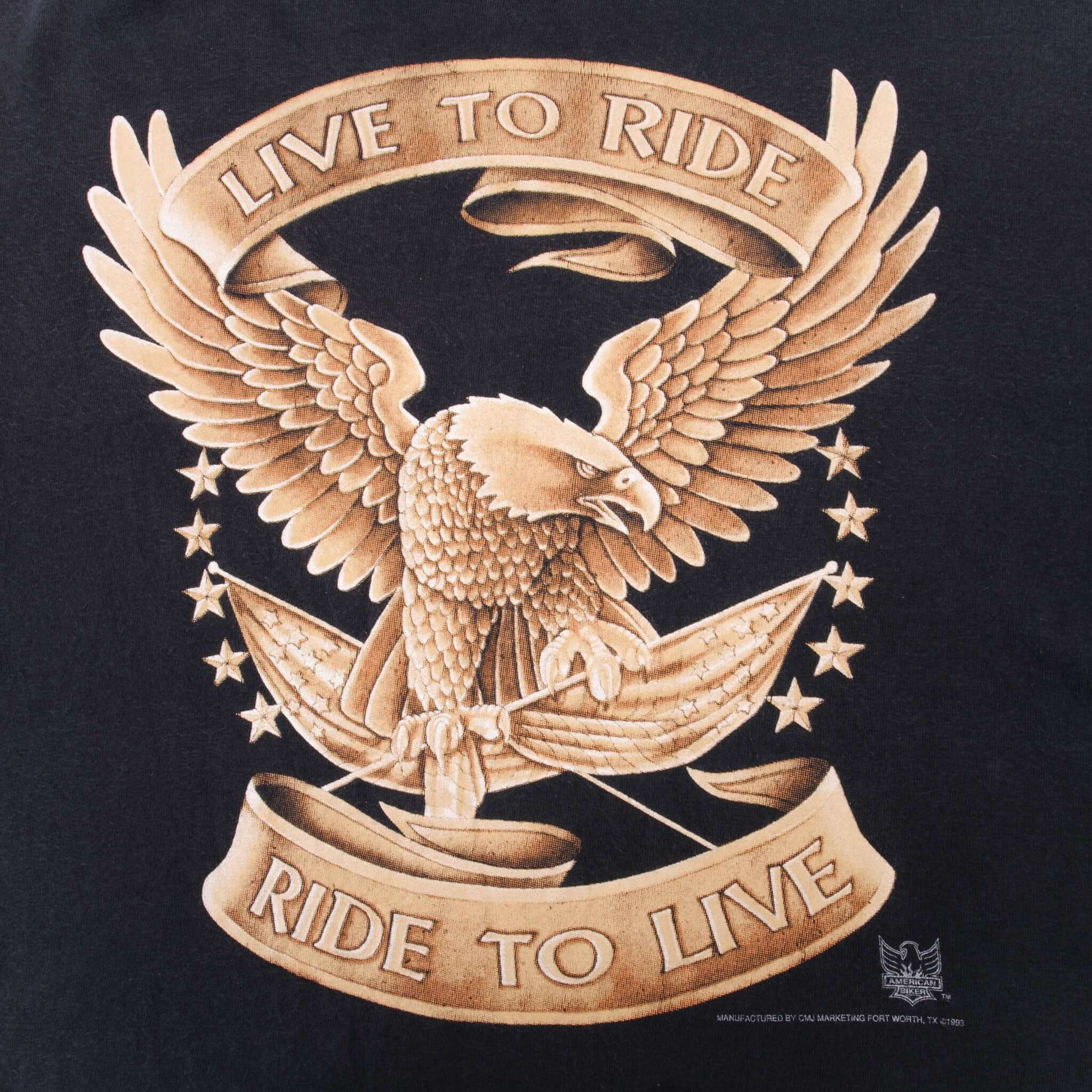 Vintage 3D Emblem Harley Davidson Tee Shirt 1993 Size XL Made In USA With Single Stitch Sleeves