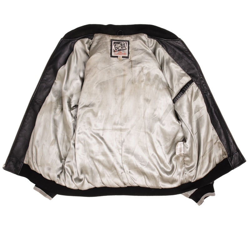 Vintage NFL Los Angeles Raiders Leather Jacket 1990S Size XL 