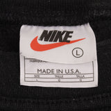 Vintage Nike Classic Swoosh Black Sweatshirt 1990S Size Large Made In USA