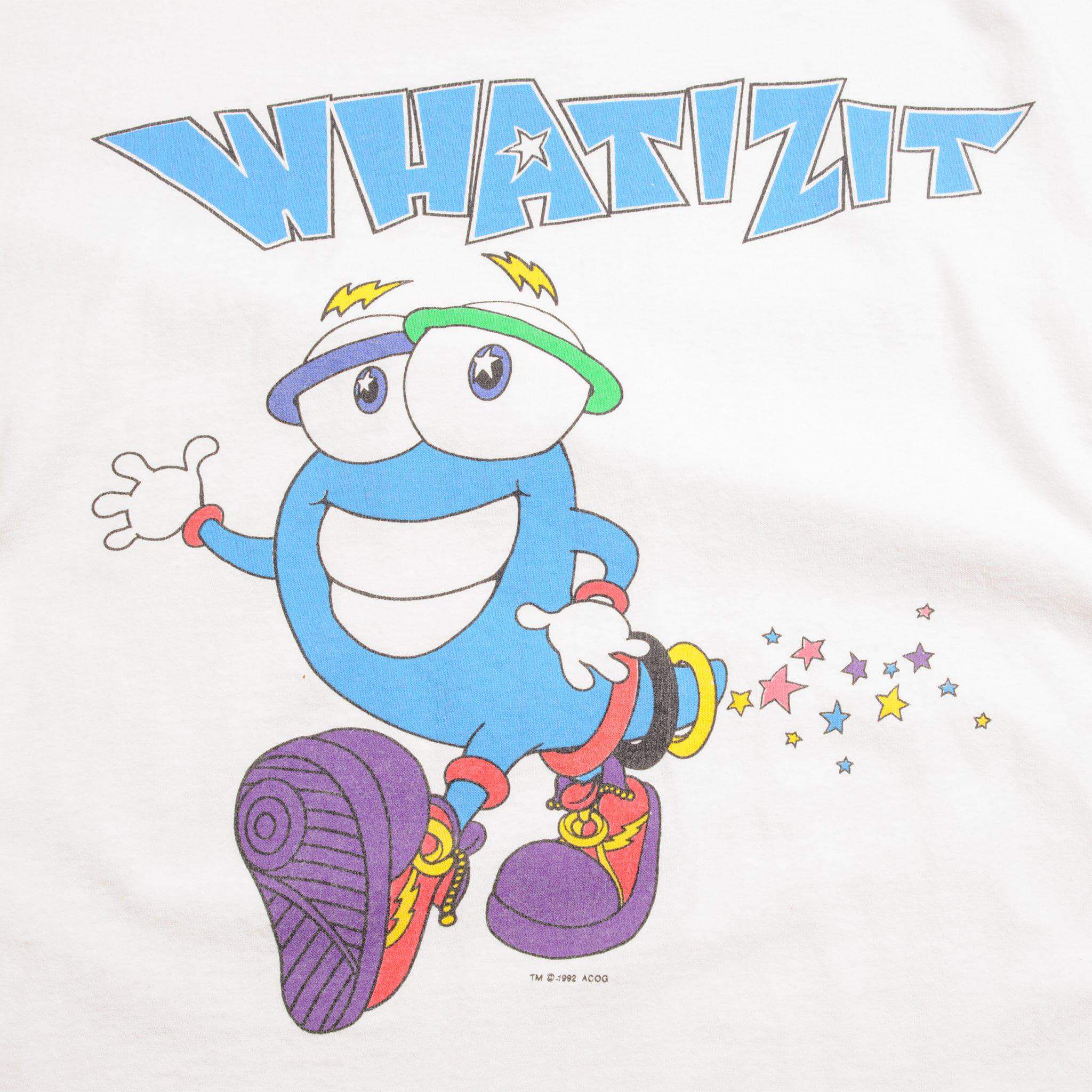 VINTAGE OLYMPIC GAMES ATLANTA 1996 WHATIZIT TEE SHIRT 1990S LARGE MADE IN USA