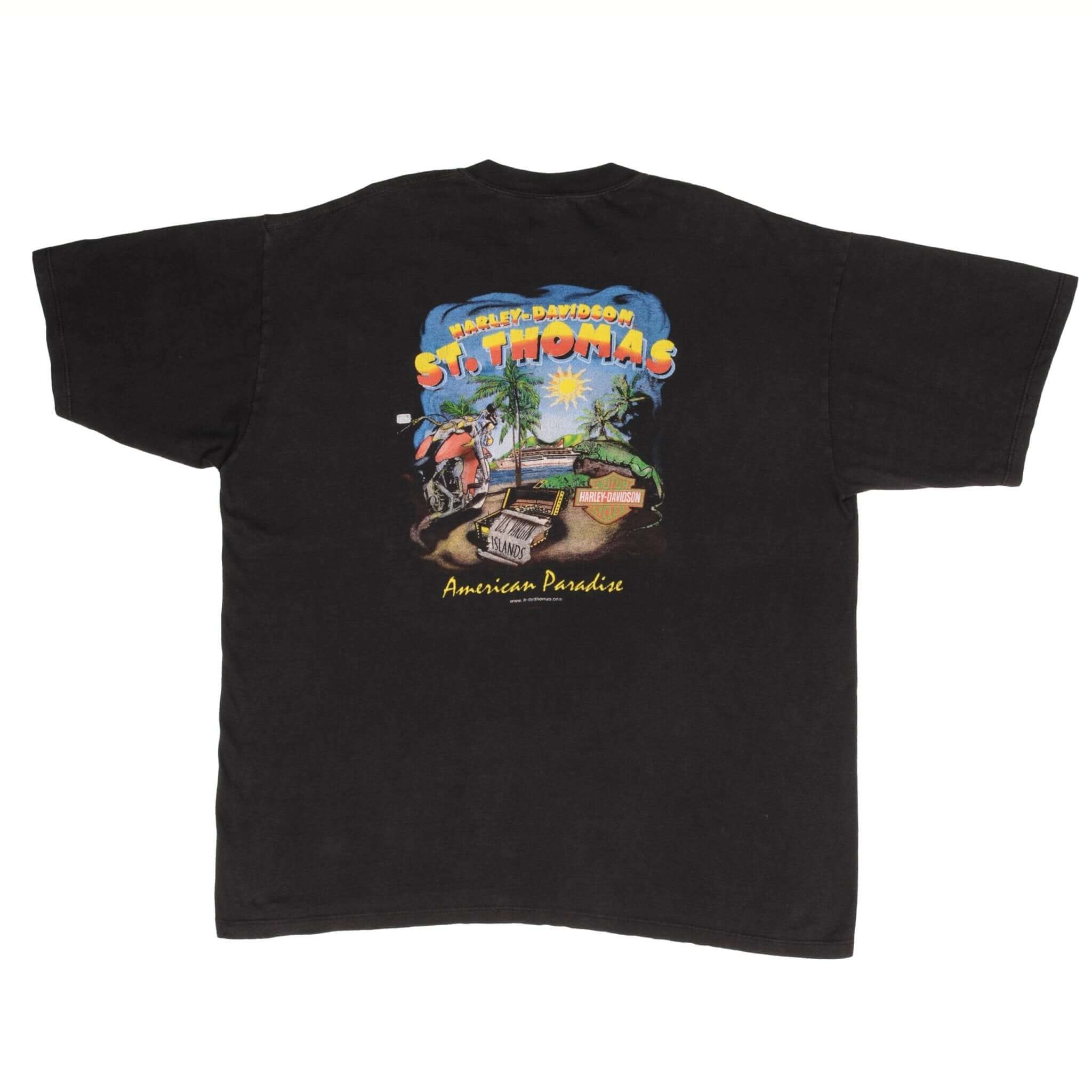 Vintage Harley Davidson St Thomas Virgin Island 1998 Tee Shirt Size XL
