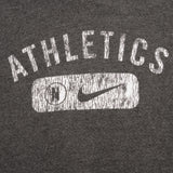 Vintage Nike Athletics Dark Gray Hoodie Sweatshirt 1990S Size 2XL Made In USA
