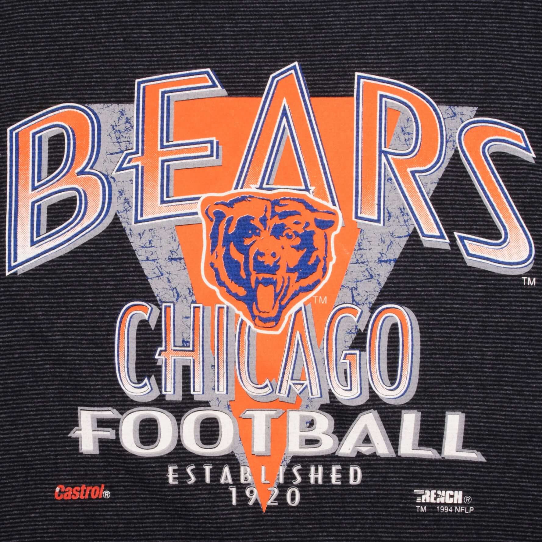 Vintage NFL Chicago Bears 1994 Tee Shirt Size Large Made In USA With Single Stitch Sleeves