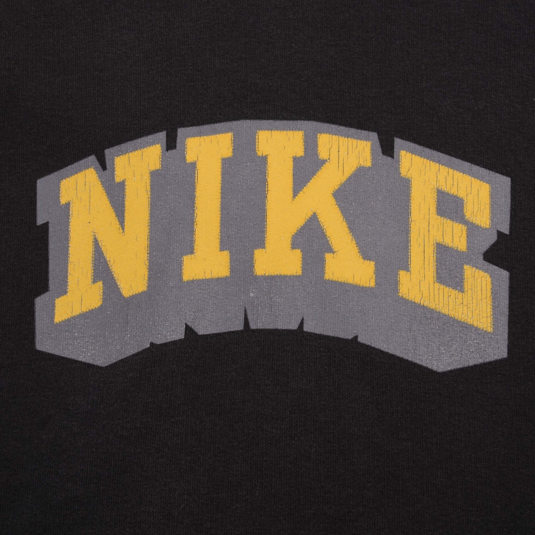 Vintage Nike Spellout Swoosh Black Hoodie Sweatshirt 2000S Size Medium