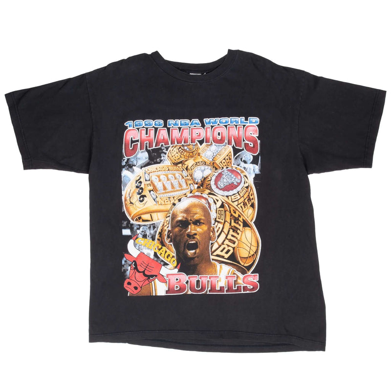 VINTAGE CHICAGO BULLS BOOTLEG CHAMPIONS JORDAN 1998 TEE SHIRT XL