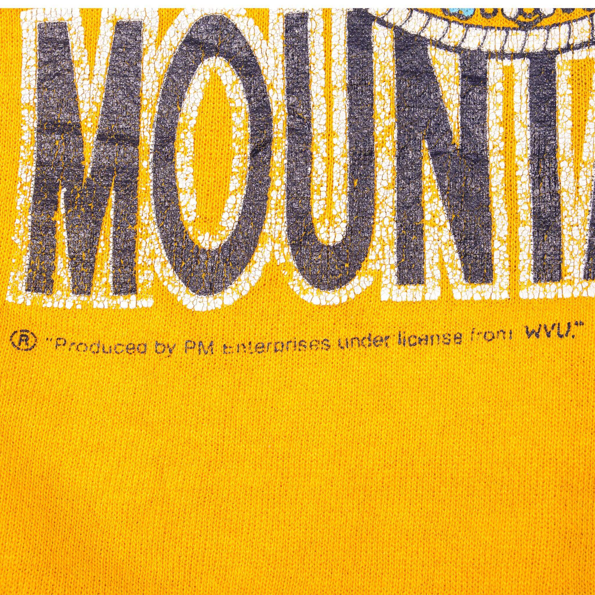 VINTAGE WEST VIRGINIA MOUNTAINEERS PULLOVER SIZE XL MADE IN USA 1980s