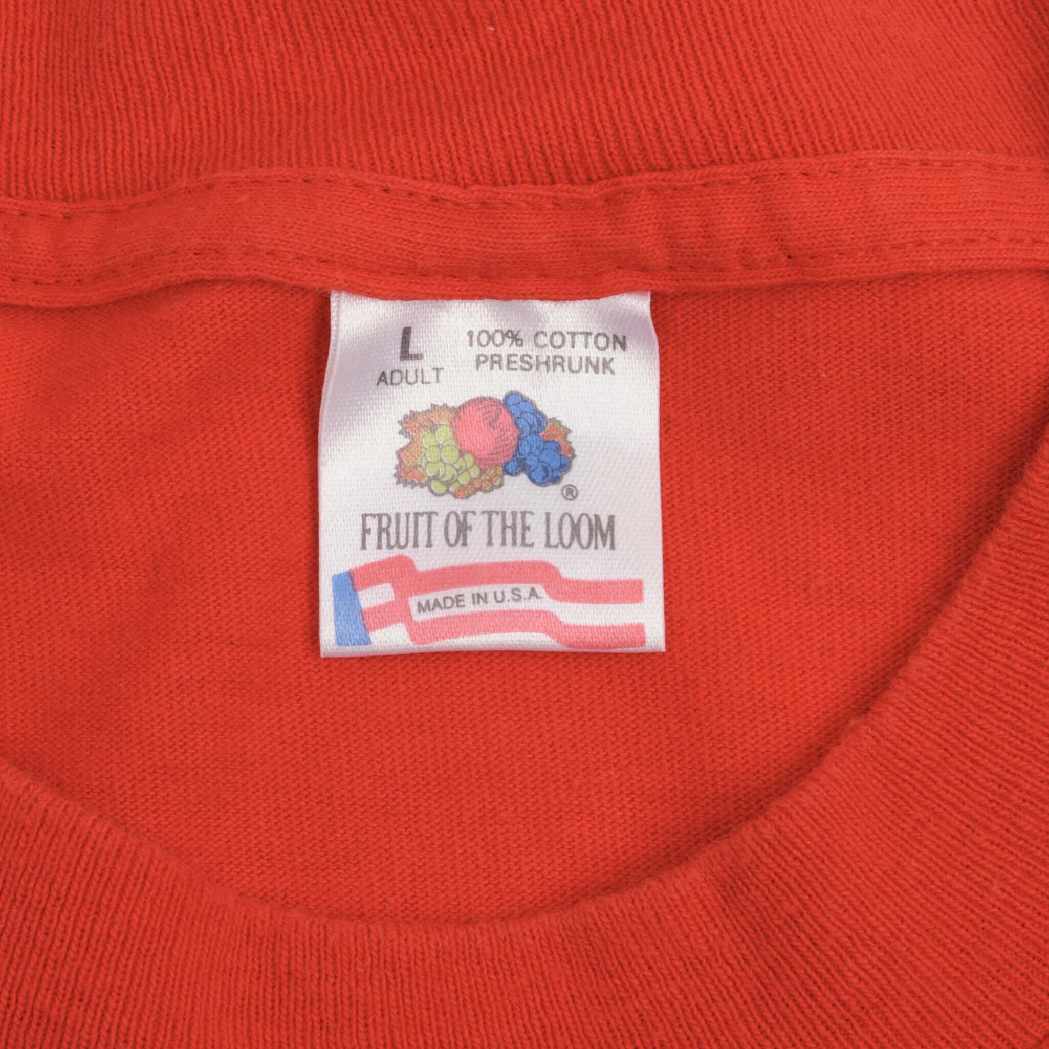 Vintage MLB Atlanta Braves Western Division Champions 1993 Tee Shirt Size Large Made In USA With Single Stitch Sleeves