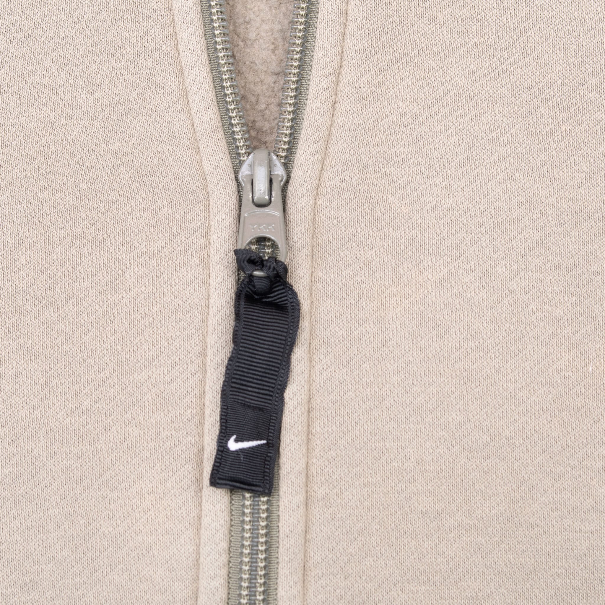 VINTAGE NIKE QUARTER ZIP BEIGE CENTER SWOOSH SWEATSHIRT 2000S SIZE XL