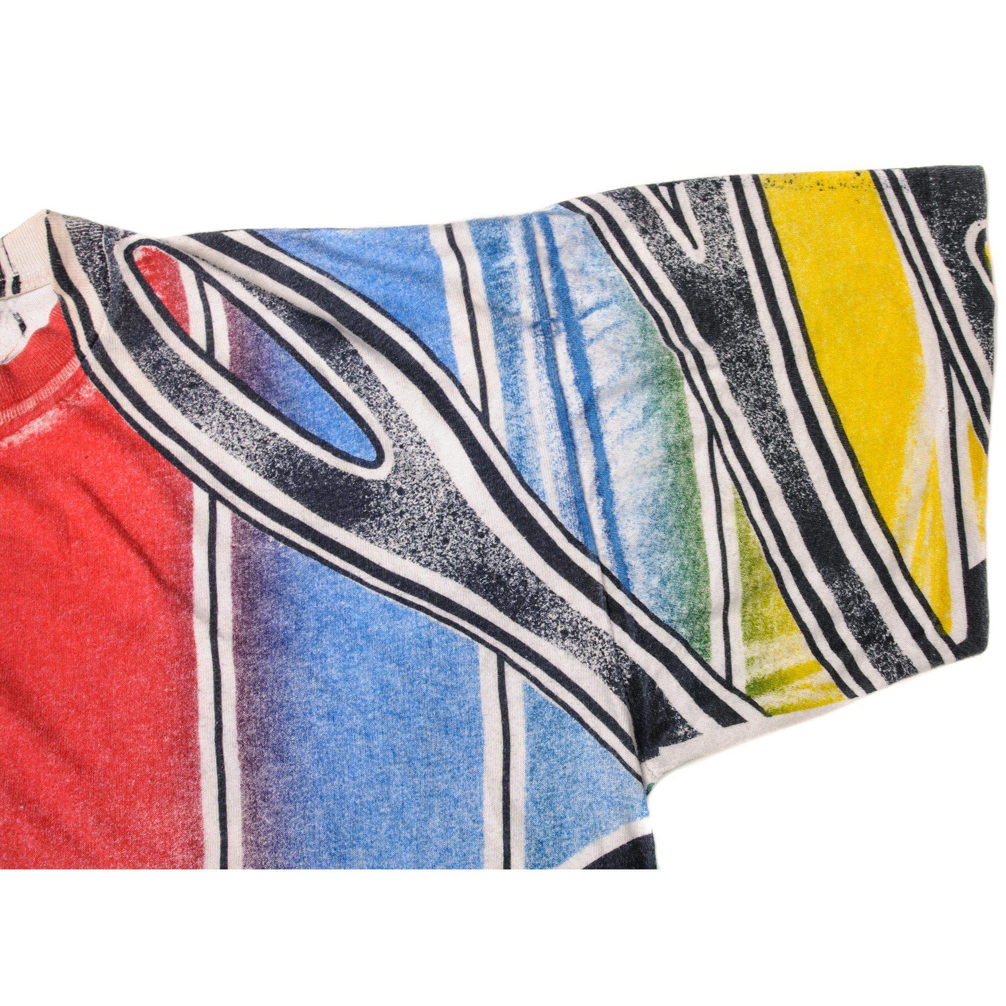 VINTAGE ALL OVER PRINT GRAPHIC TEE SHIRT ARTIST 1990s SIZE XL