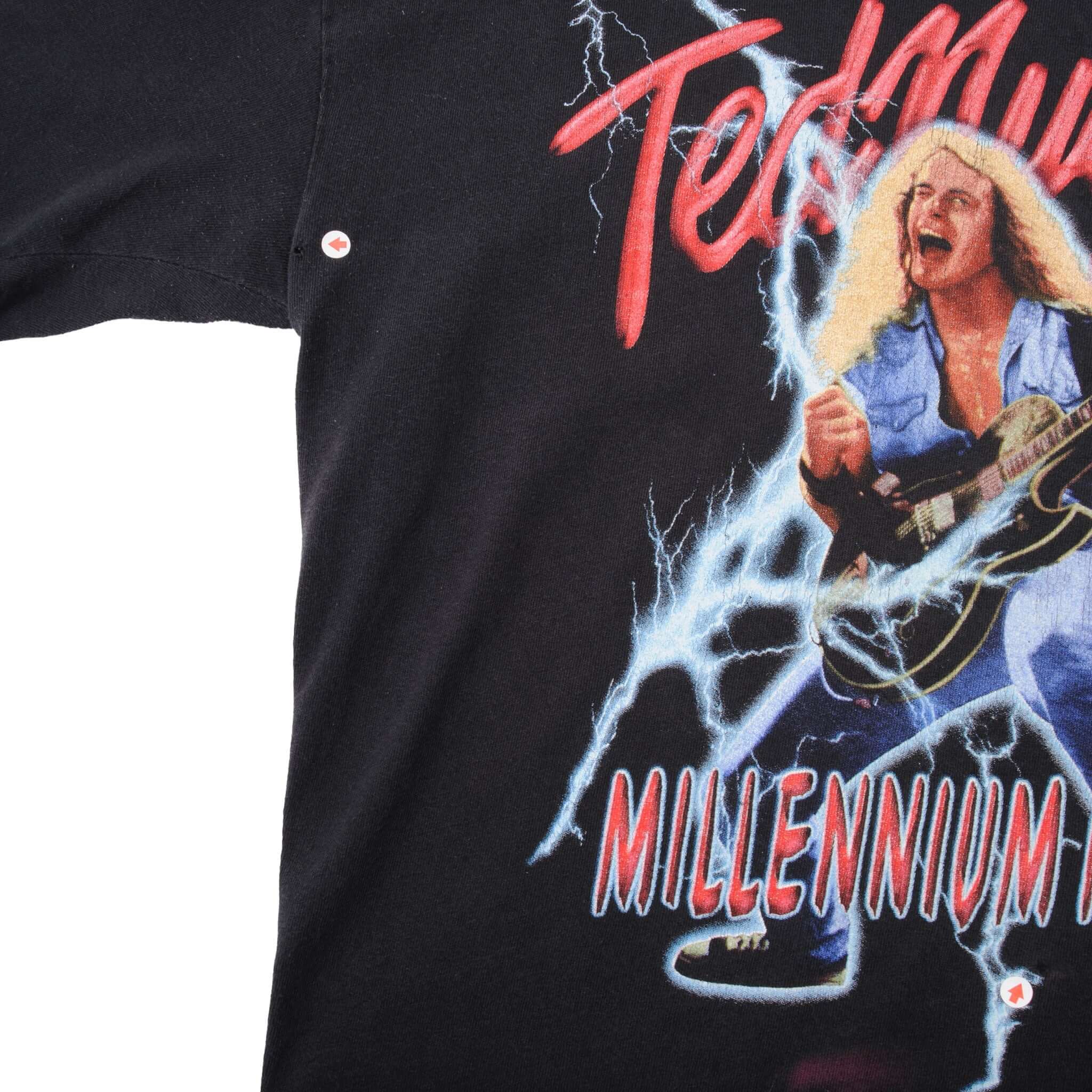 Vintage Ted Nugent Millenium Madman Tee Shirt Size Large With Single Stitch Sleeves