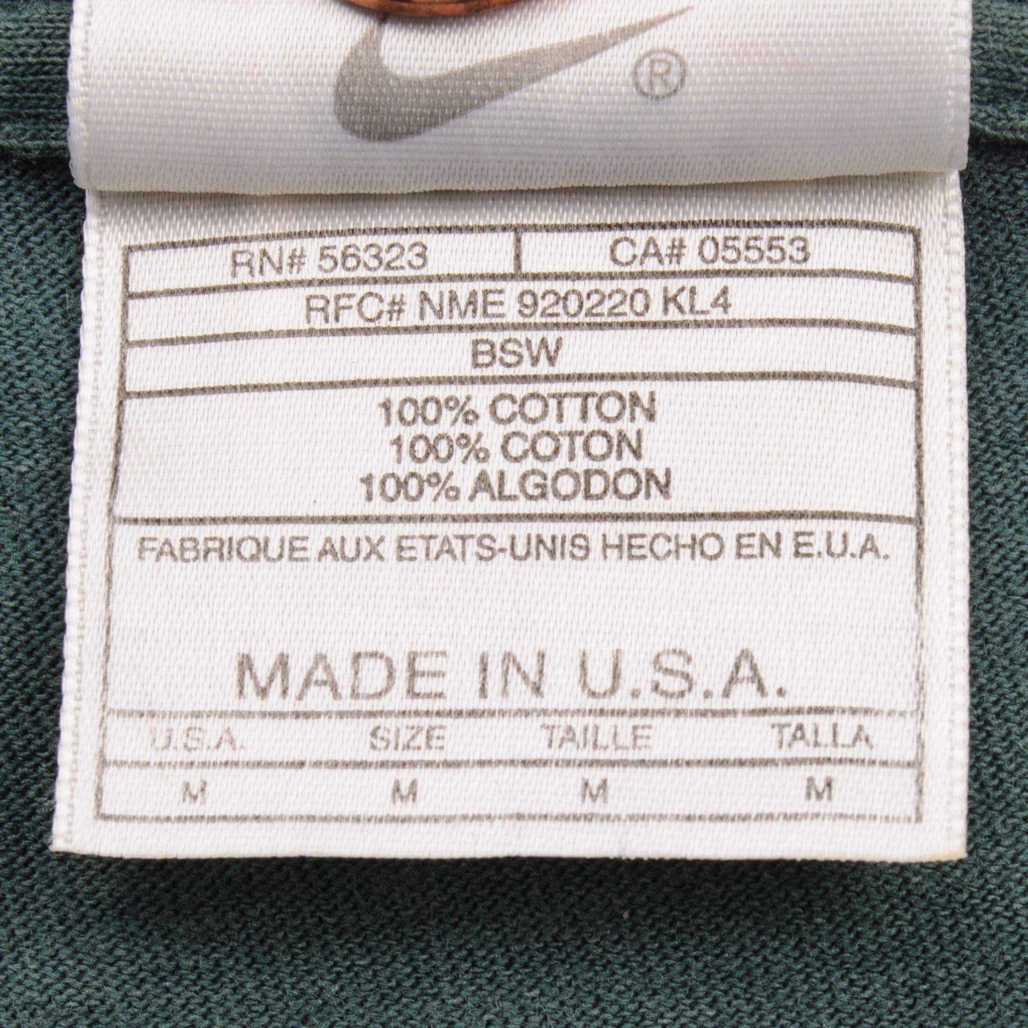 VINTAGE NIKE TEE SHIRT END 1980S EARLY 1990S SIZE MEDIUM MADE IN USA