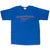 Vintage Reebok 1990S Blue Tee Shirt Size Large Made In USA With Single Stitch Sleeves