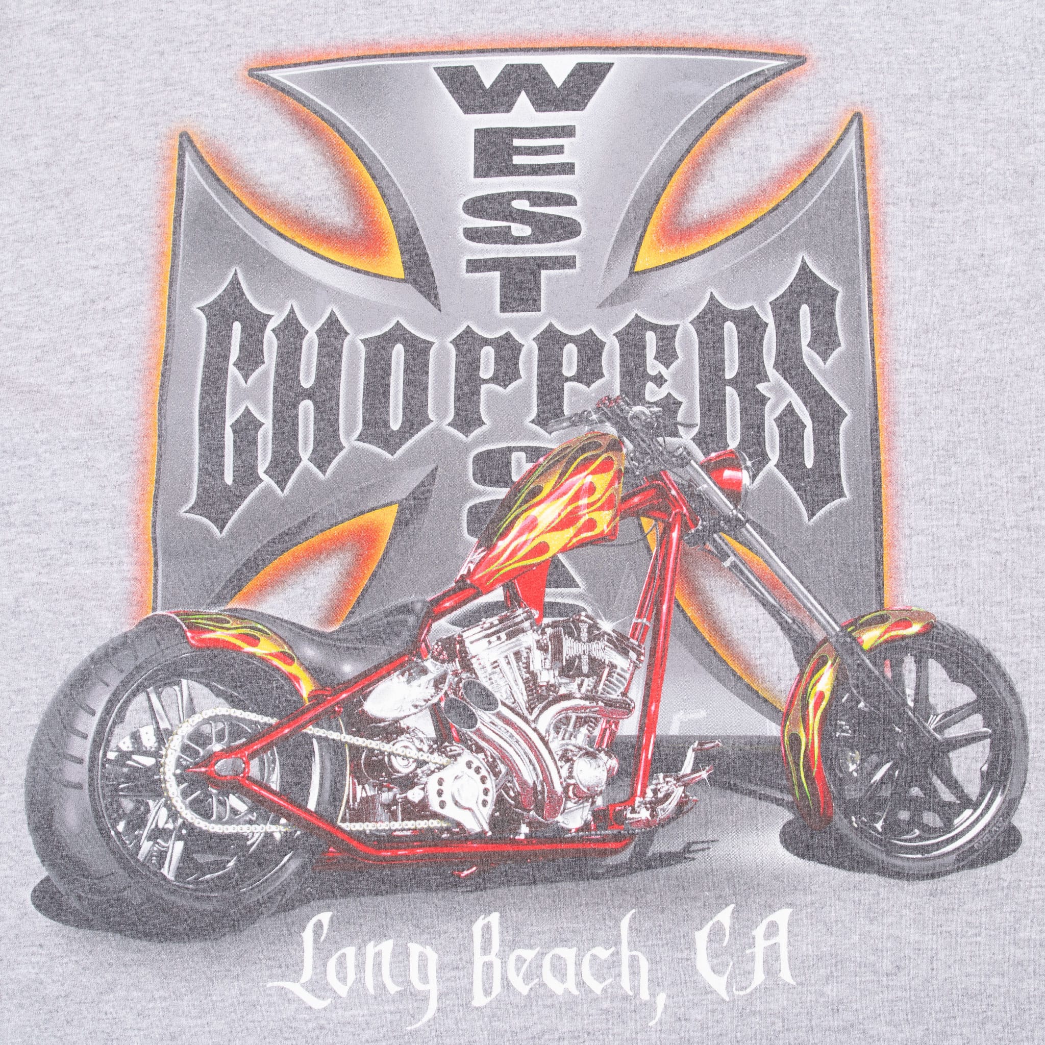 VINTAGE WEST COAST CHOPPERS LONG BEACH 2000S LONG SLEEVE TEE SHIRT MEDIUM