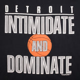 Vintage NBA Detroit Pistons Bad Boys Intimidate And Dominate Tee Shirt Size Large Made In USA With Single Stitch Sleeves