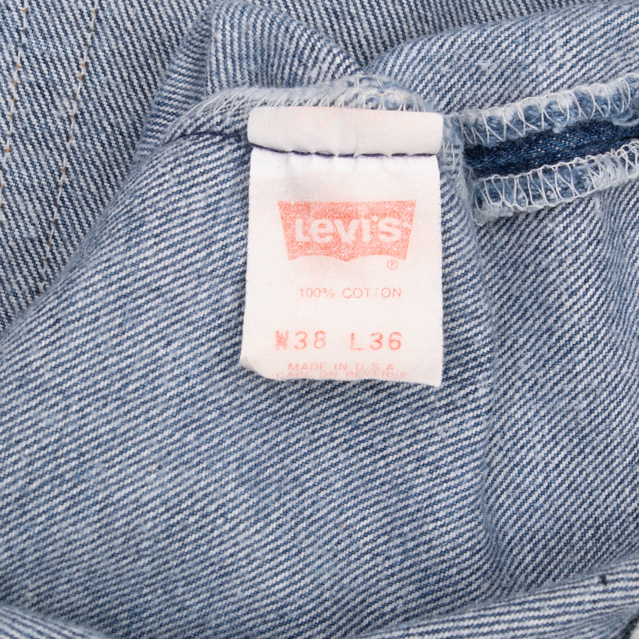 VINTAGE LEVIS 501 INDIGO BLUE JEANS 1980S SIZE 36X33 MADE IN USA