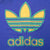 VINTAGE ADIDAS SPELLOUT PURPLE TEE SHIRT 1988 SIZE MEDIUM MADE IN USA DEADSTOCK