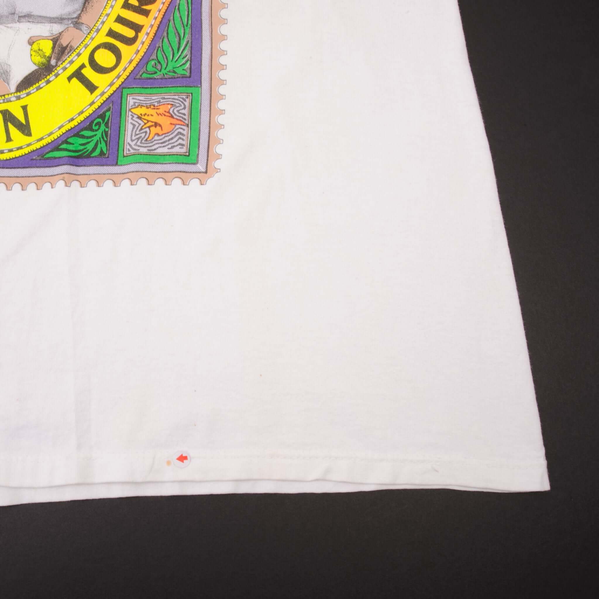 Vintage Jimmy Buffet Recession Tour Tee Shirt 1990S Size Large Made In USA With Single Stitch Sleeves