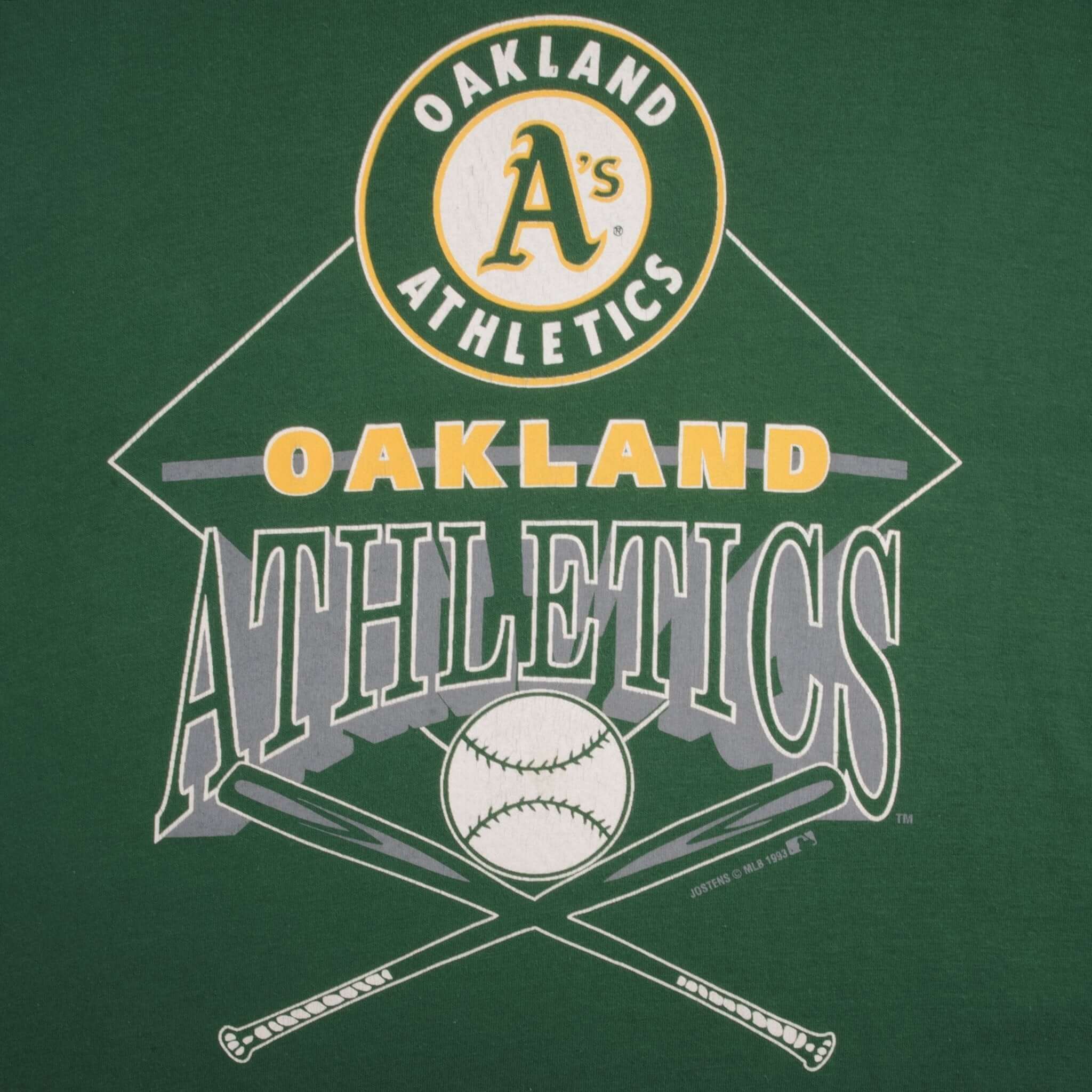Vintage MLB Oakland Athletics Tee Shirt 1993 Size 3XL Made In USA With Single Stitch Sleeves