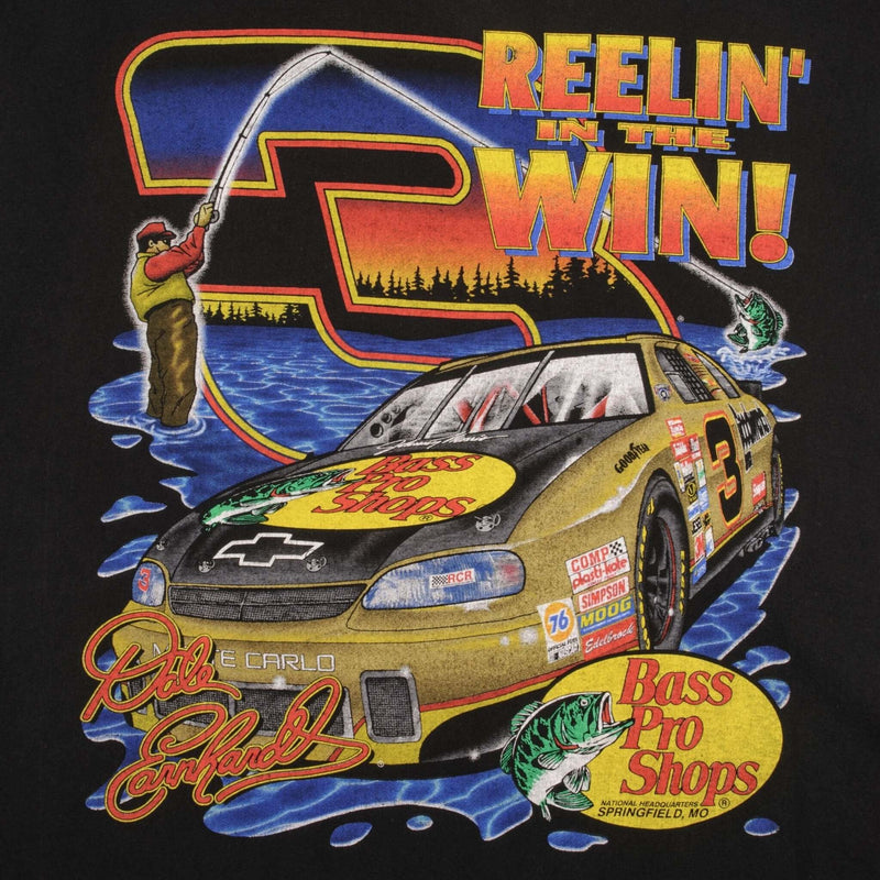 Vintage Nascar Dale Earnhardt Bass Pro Shops 1998 Tee Shirt Size XL