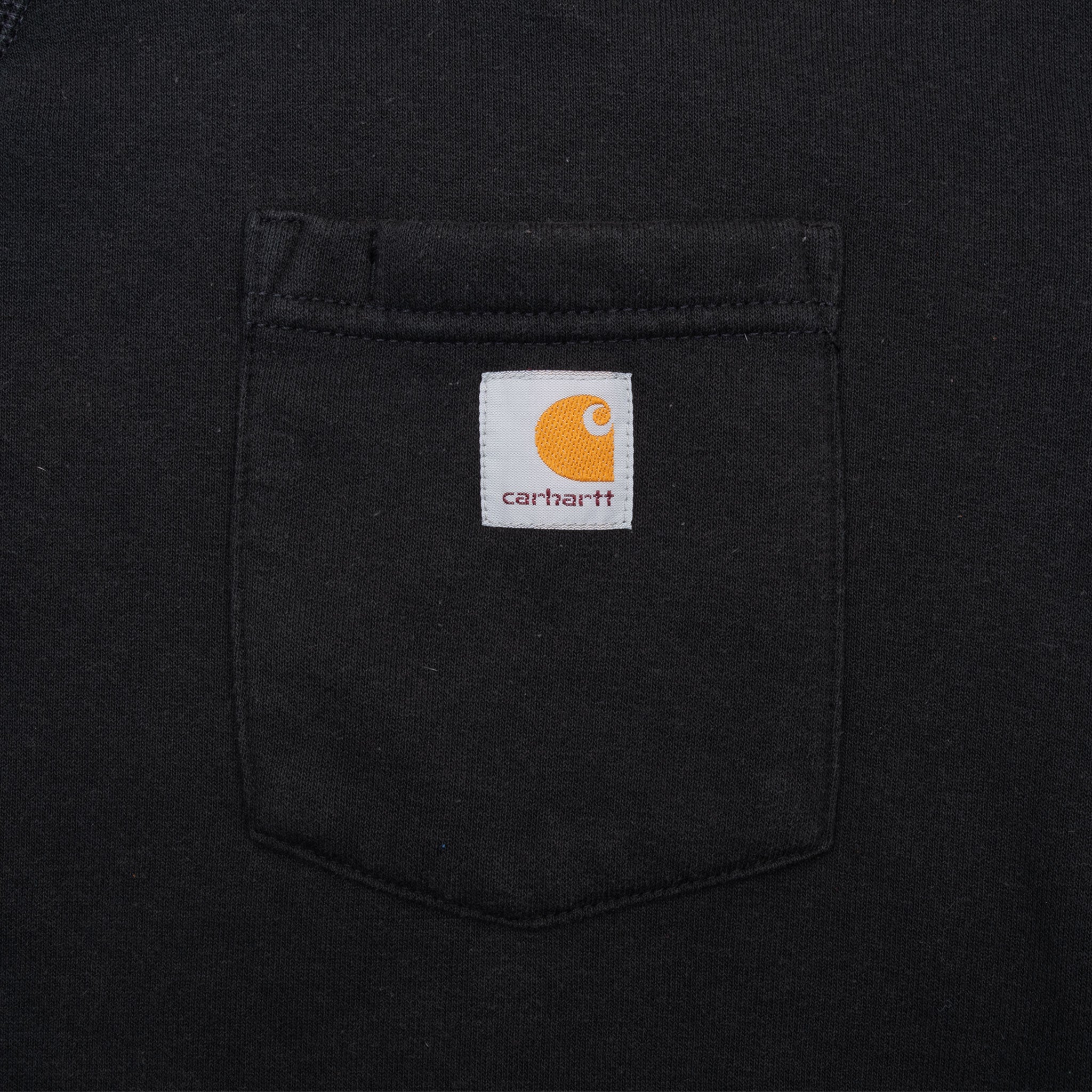 Vintage Carhartt Black Pocket Crewneck Sweatshirt 1990S Size Large