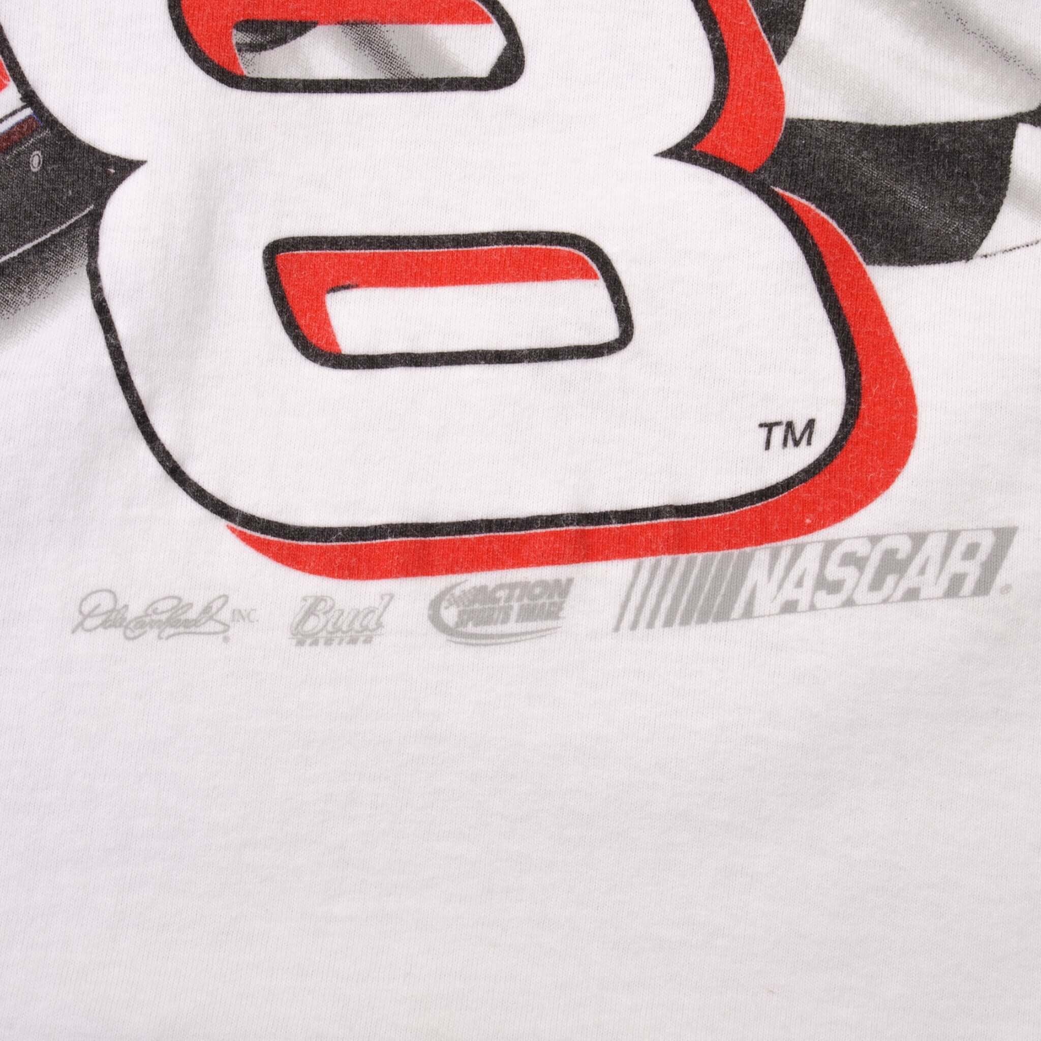 Vintage All Over Print Nascar Dale Earnhardt Jr Tee Shirt late 90s 00s Size Large