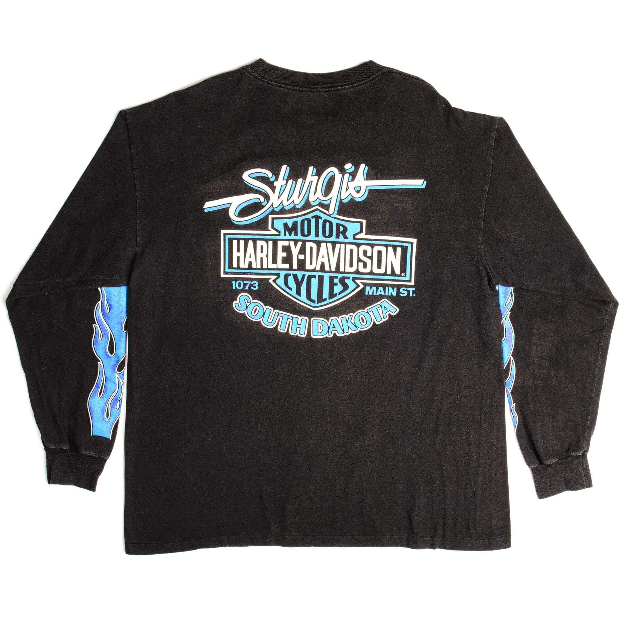 VINTAGE HARLEY DAVIDSON LONG SLEEVES TEE SHIRT 1993 SIZE XL MADE IN USA