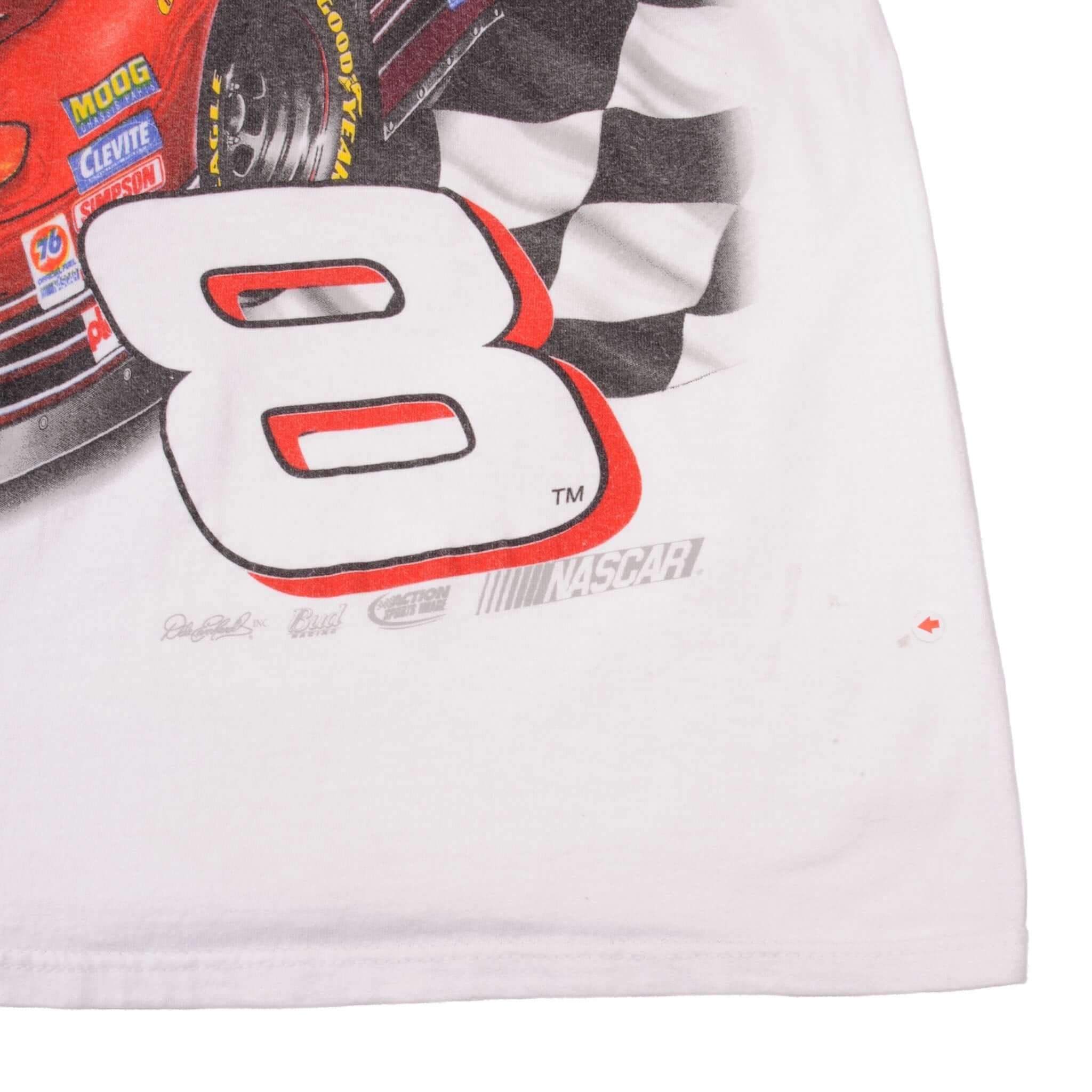 VINTAGE NASCAR ALL OVER PRINT DALE EARNHARDT JR 90S 2000S TEE SHIRT LARGE