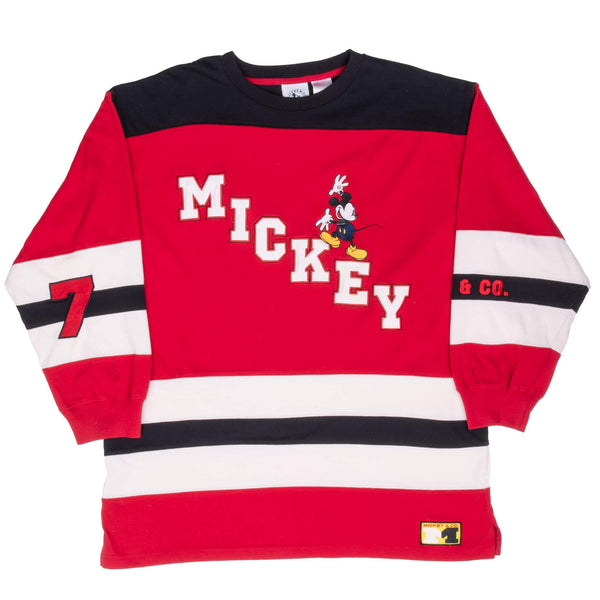 Vintage Disney Mickey Mouse 1990S Red Long Sleeve Tee Shirt Size XL
